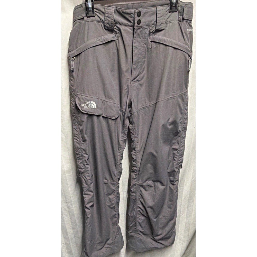 The North Face HyVent Gray Waterproof Snow Pants M 32x31 Adjustable Waist
